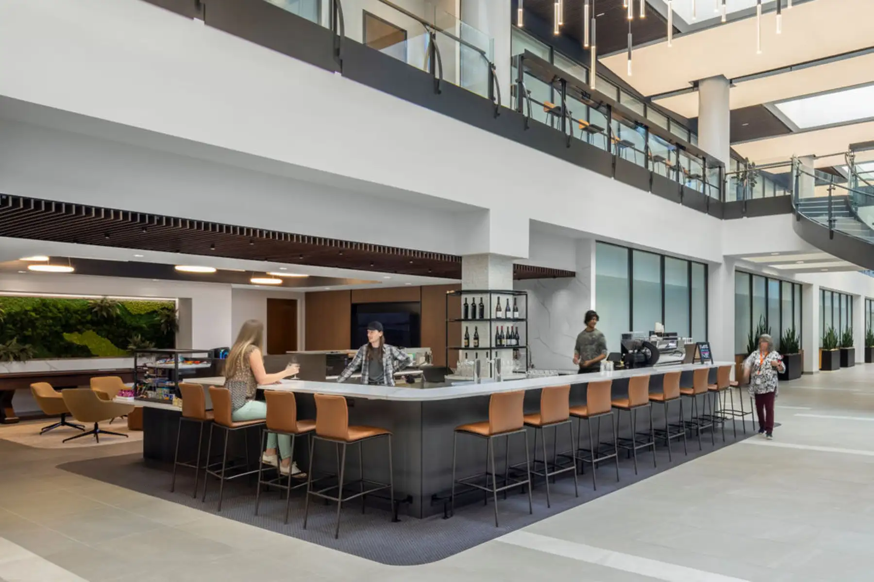 lobby area with bar
