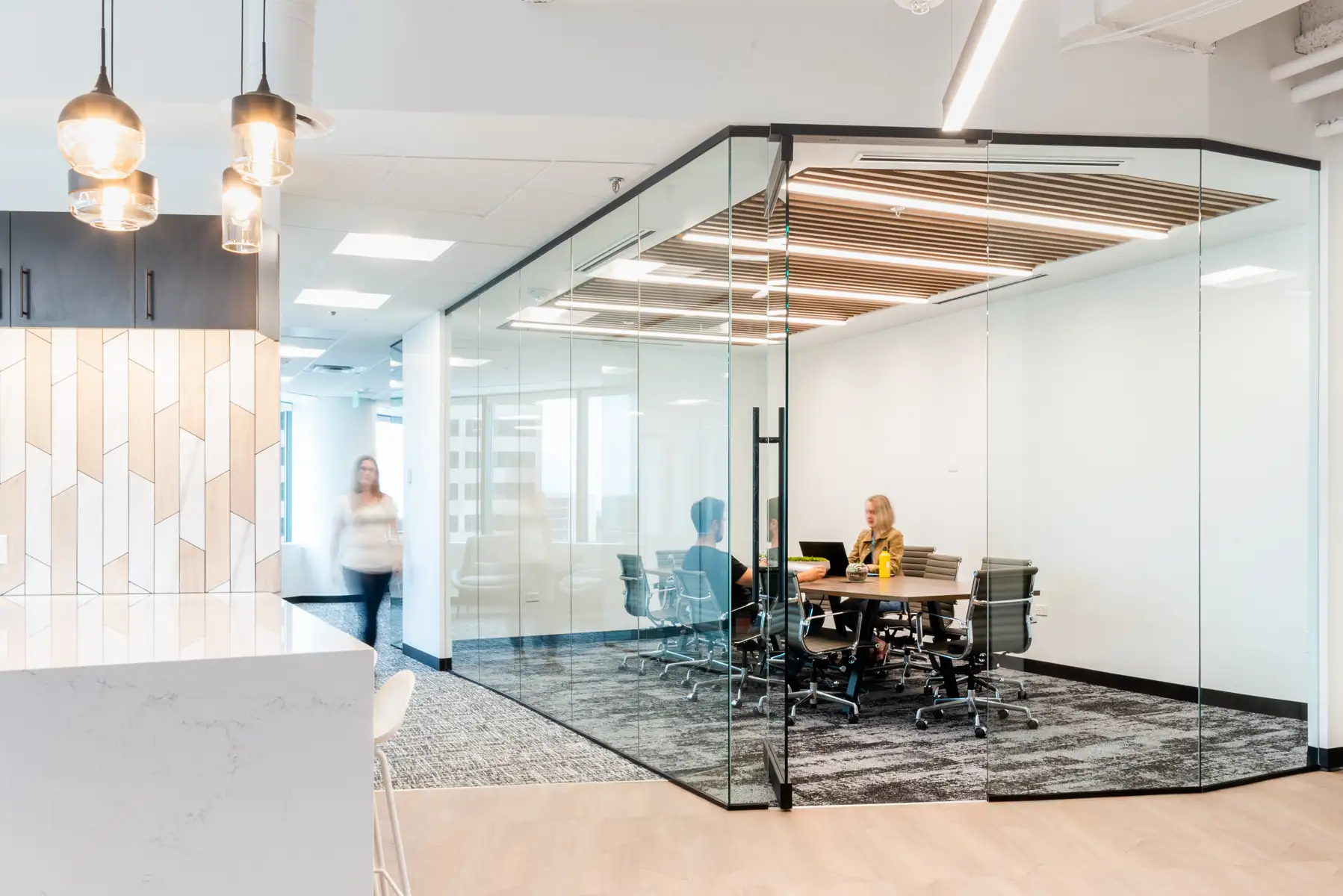 conference room with glass walls