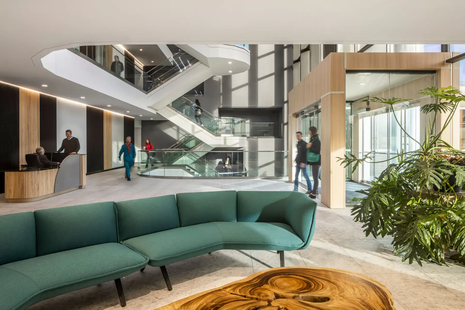 commercial lobby with stairs